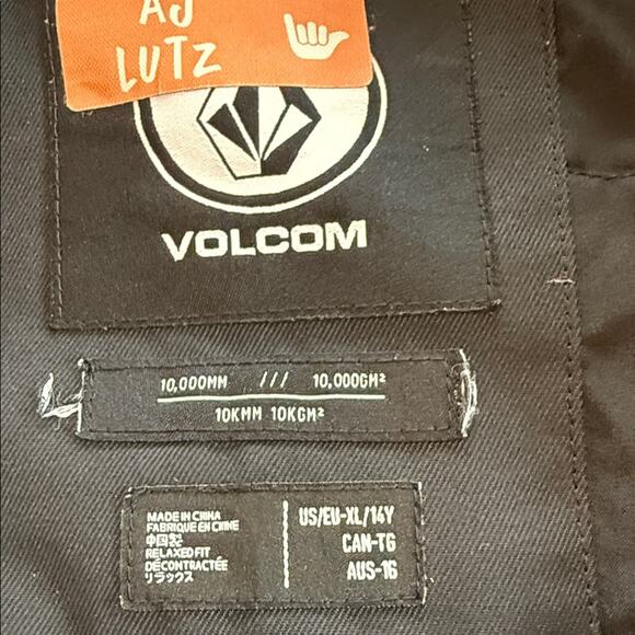 Volcom Kids Black and White Patterned Puffer Jacket - Picture 2 of 6